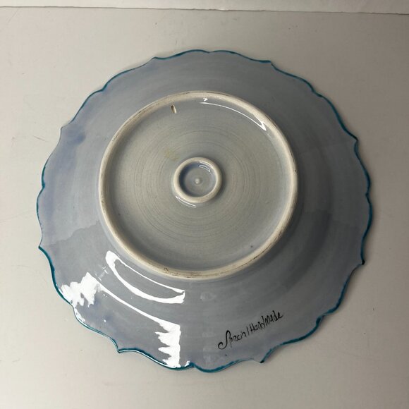 Decorative 12.5" Wall Hanging Plate Life Tree Pattern Turkish Ceramic Hand Paint - Picture 12 of 16